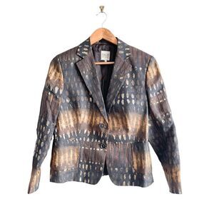 Pauw Amsterdam Blazer Career Brown Ramie Jacket Women's 3 Tribal Lined